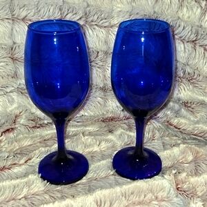 Blue Wine Glasses